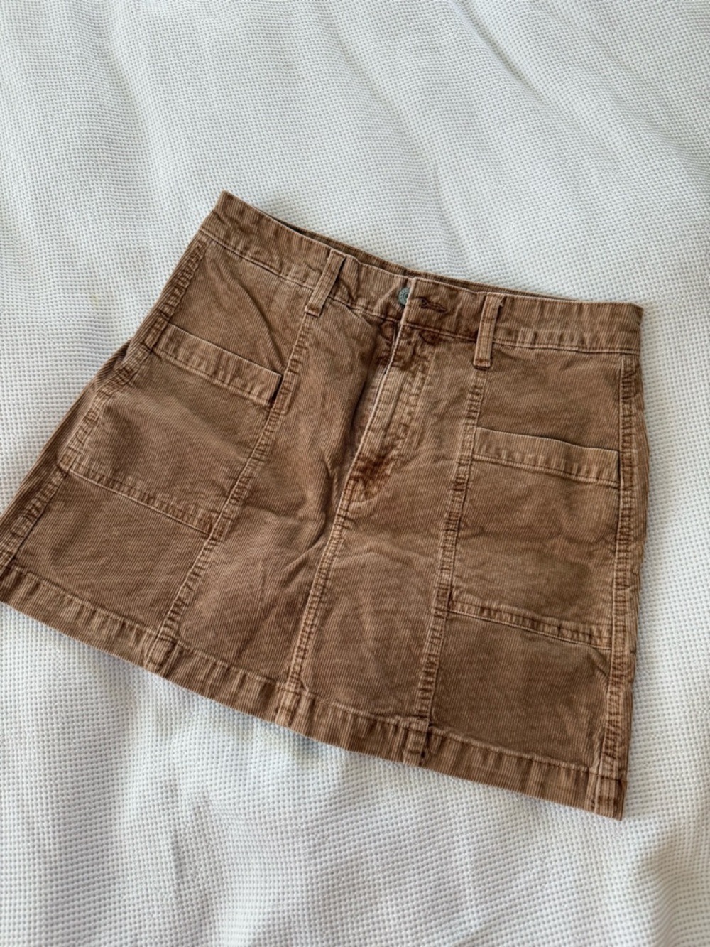 American Eagle Outfitters Tan Corduroy Super Stretch Skirt